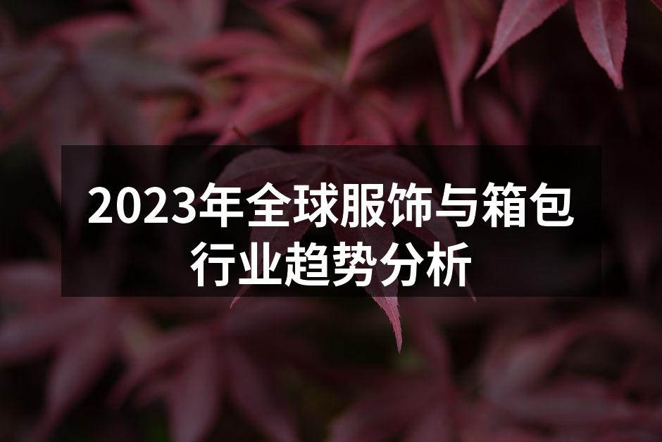2023年全球服饰市场持续增长
